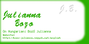julianna bozo business card
